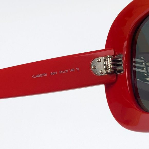 Celine CL40070I 66N BRAND NEW Sunglasses Square Red Grey Women - Picture 7 of 9